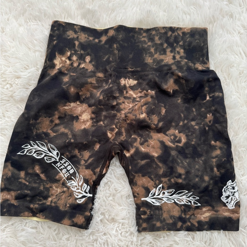 Ladies DarcSport Rooted V2 Sable Seamless Shorts - Desert Marble (S)